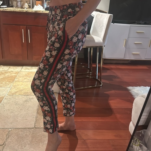 The kooples floral printed pants with tuxedo stripe - Picture 4 of 10